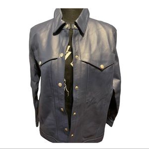 Vintage Blue leather jacket